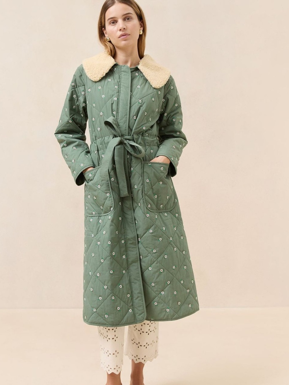 Loeffler Randall Wyatt Quilted Coat, size XL
